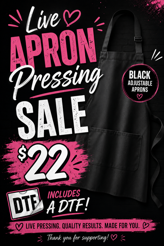 Live Apron Pressing Sale - 6/16